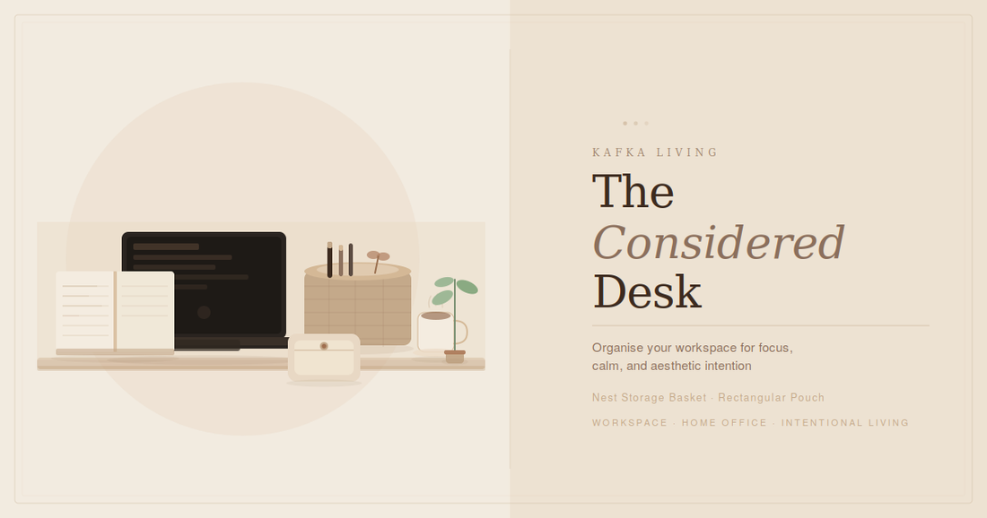 The Considered Desk: How to Organise Your Workspace for Focus, Calm, and Aesthetic Intention