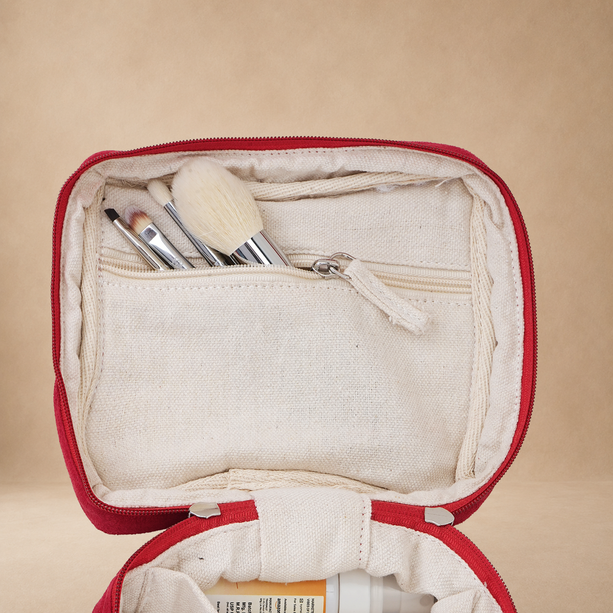 "Red Velvet" - Vanity Pouch + Free Lipstick Holder