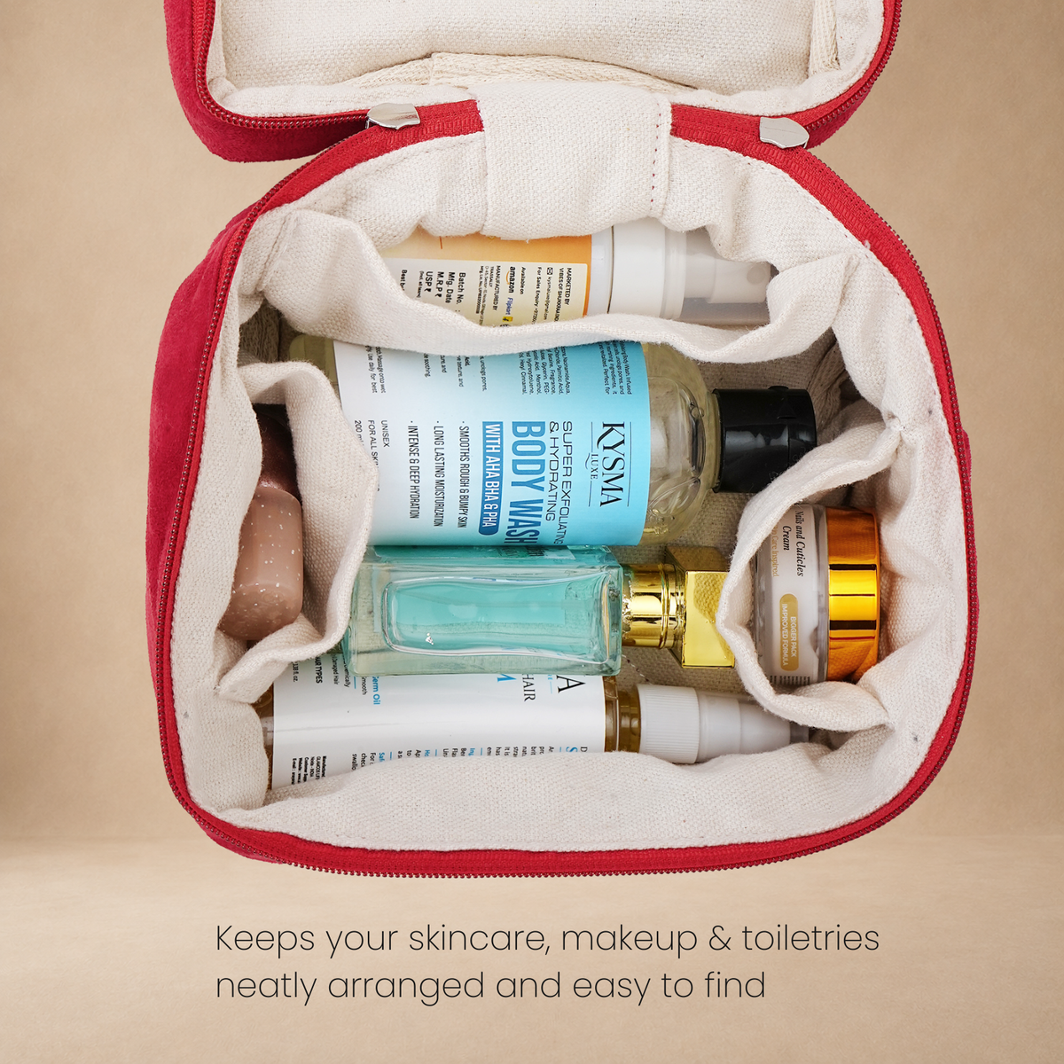"Red Velvet" - Vanity Pouch + Free Lipstick Holder