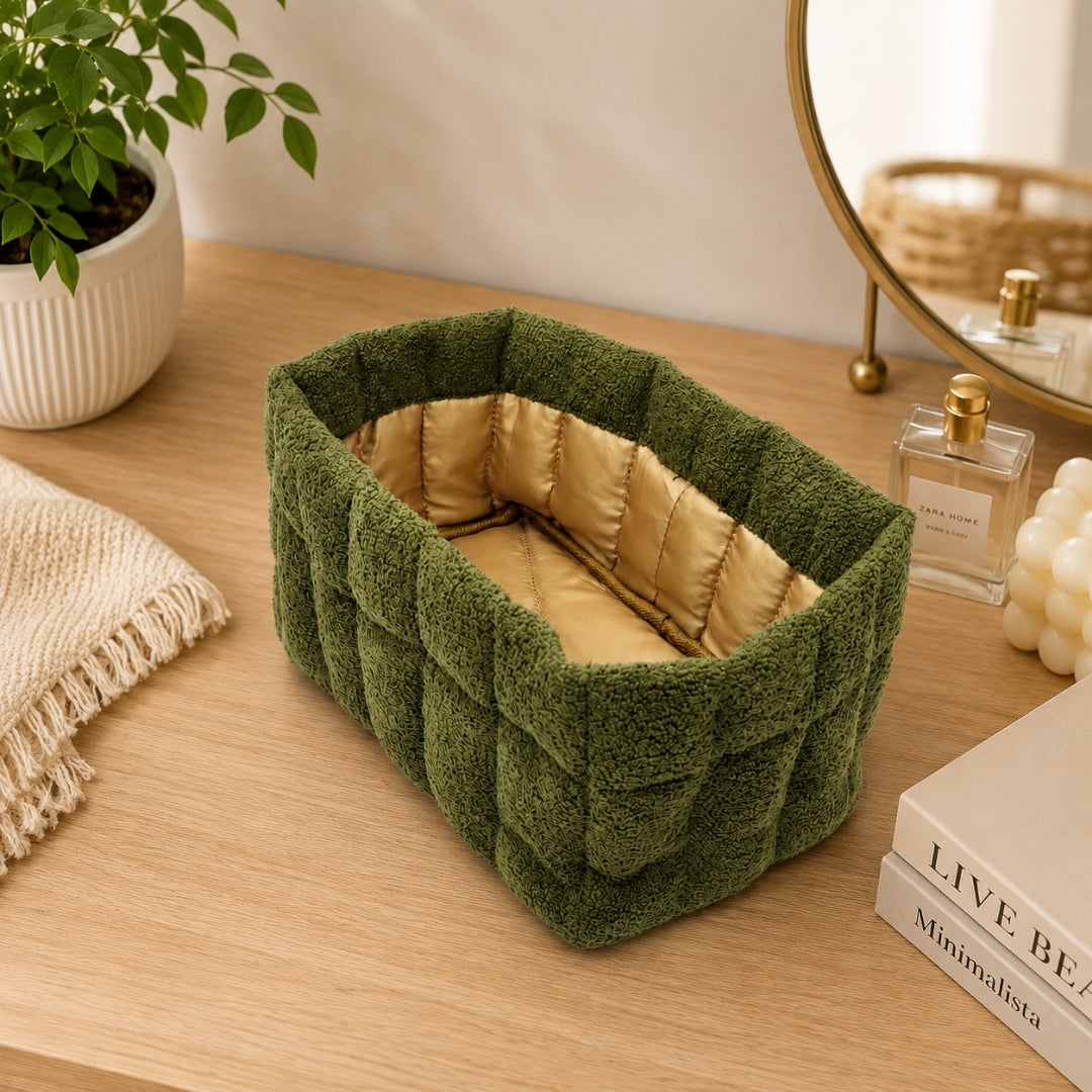 “Soft Organizer” - Medium Nest Storage Basket (Olive Green)