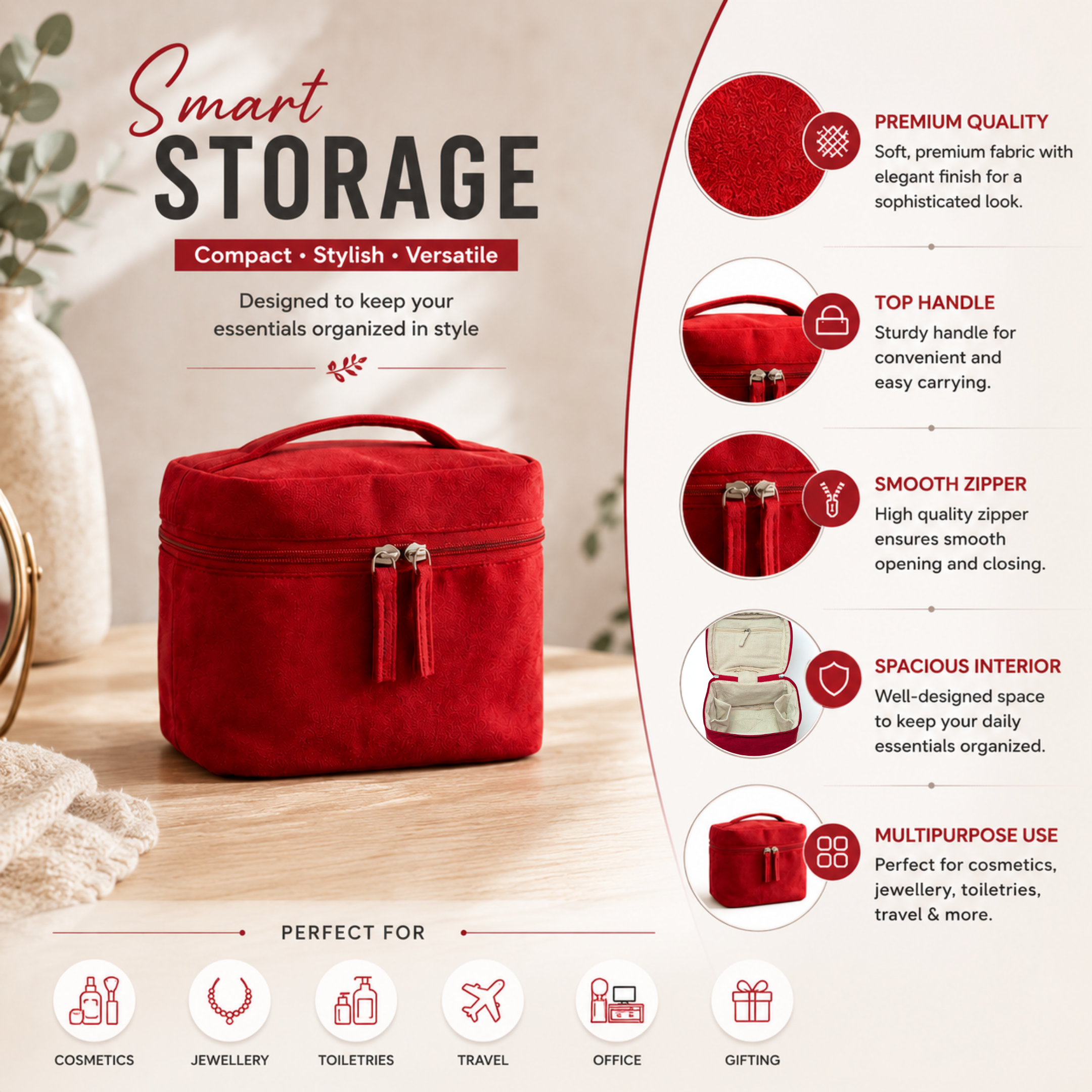 "Red Velvet" - Vanity Pouch