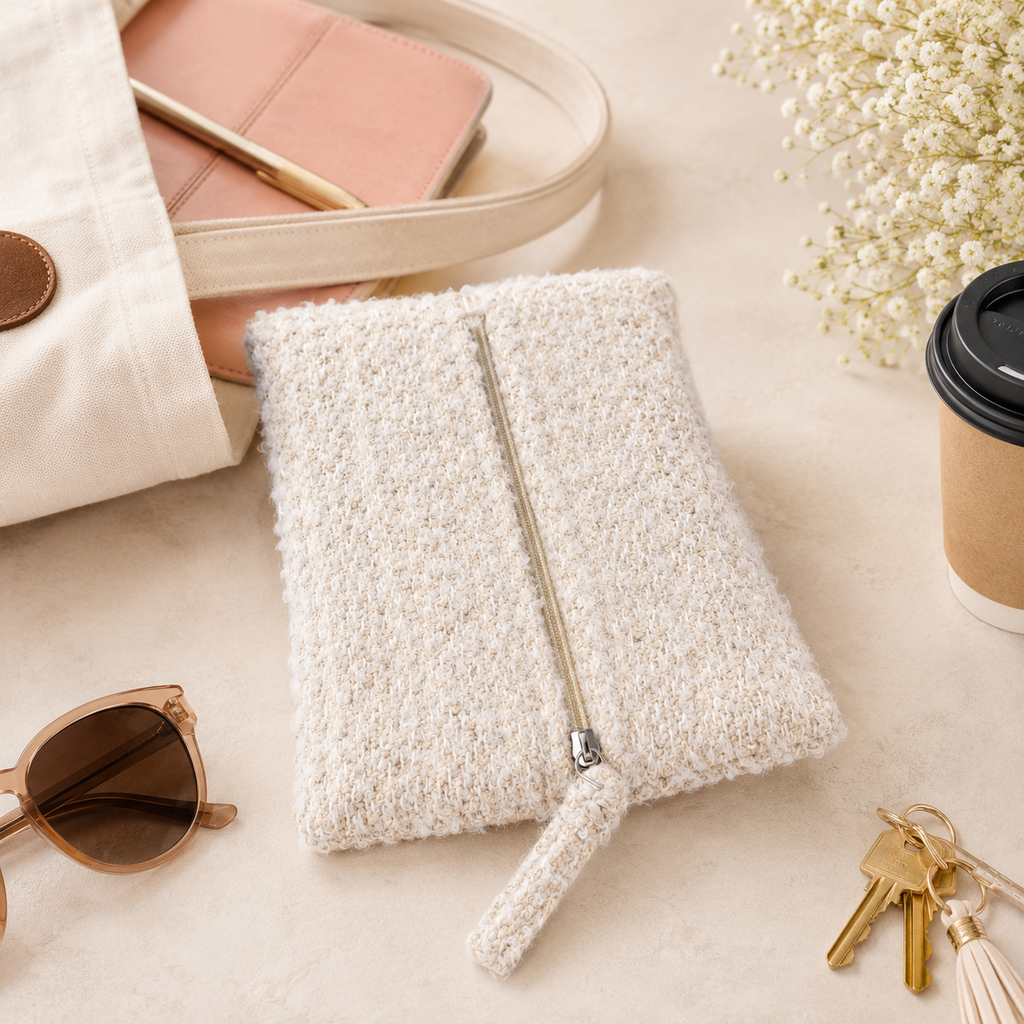 "The Marshmallow"- Mini Rectangular Travel Pouch