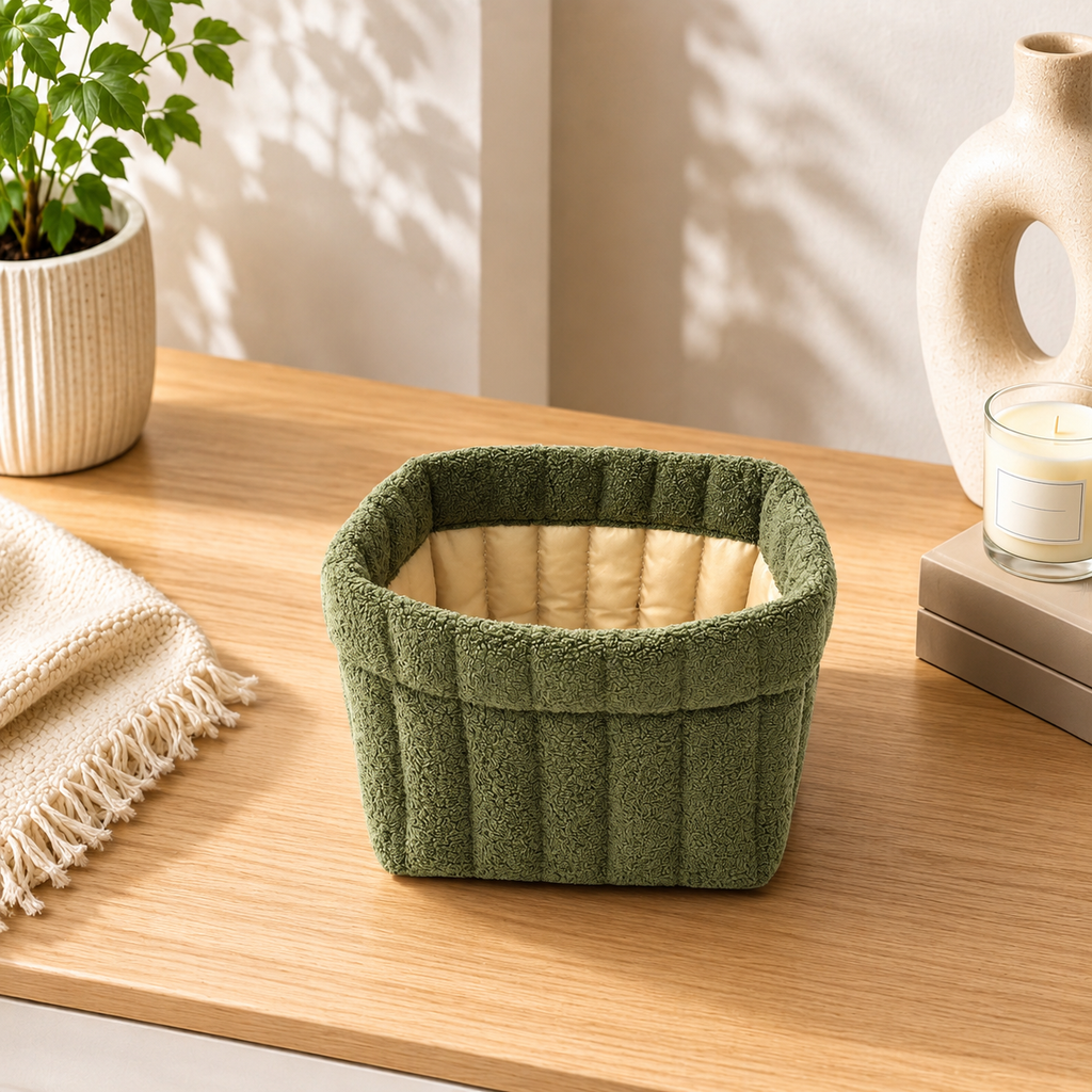 “Soft Organizer” - Small Nest Storage Basket (Olive Green)