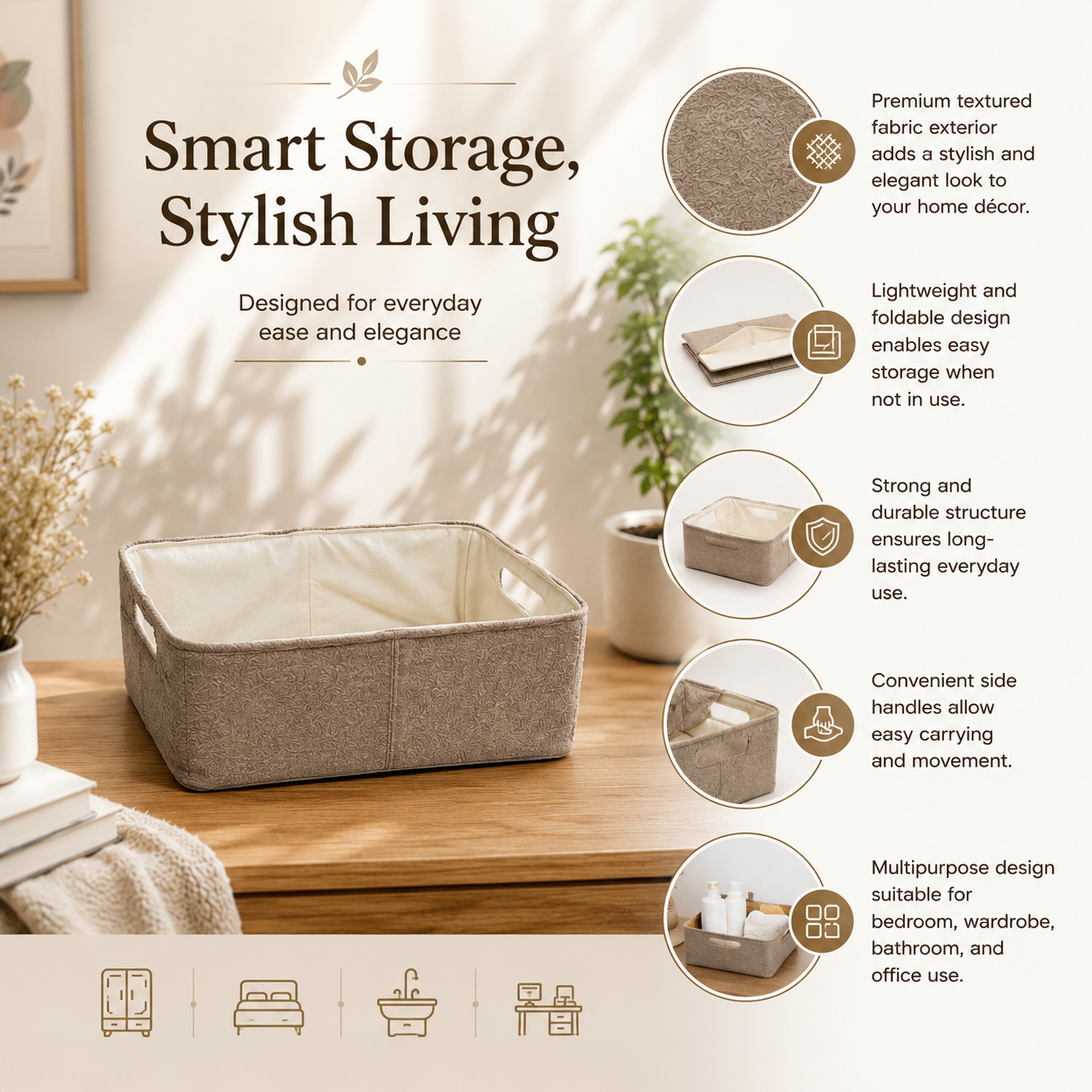 "Toffee"- Nest Storage Basket
