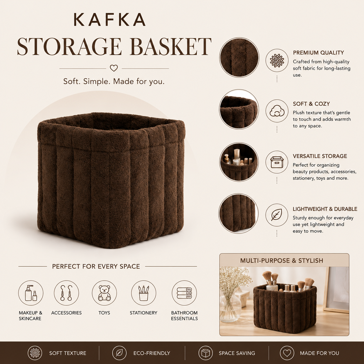 "Brownie"- Nest Storage Basket