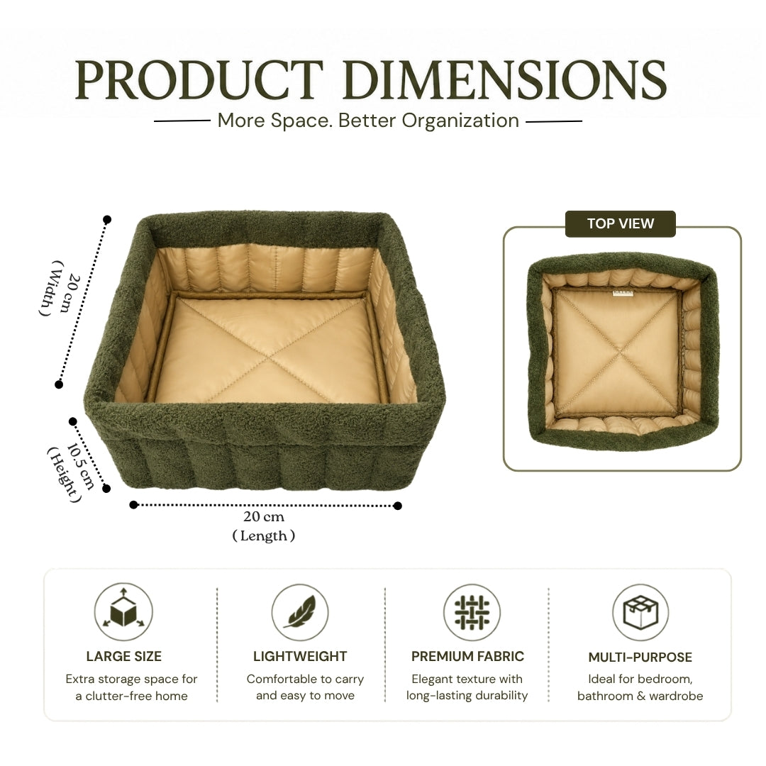 “Soft Organizer” - Large Nest Storage Basket (Olive Green)