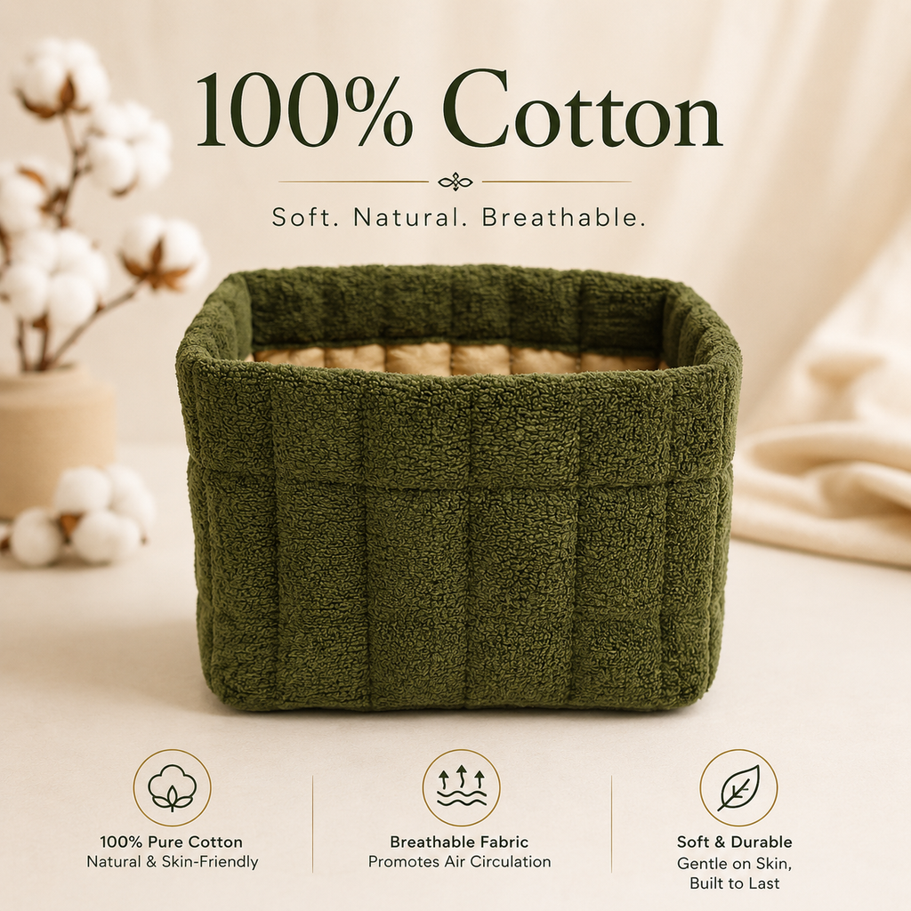 “Soft Organizer” - Large Nest Storage Basket (Olive Green)