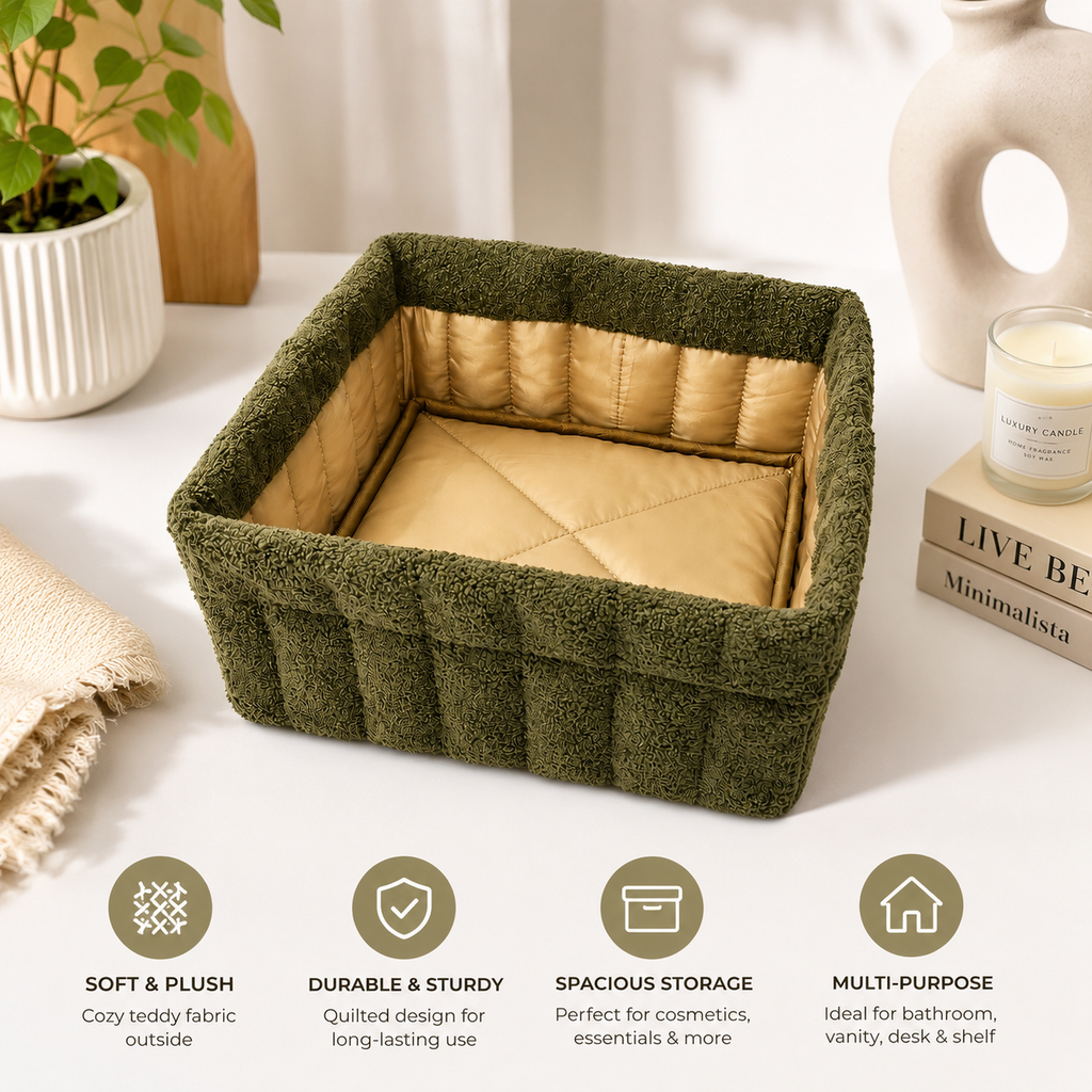 “Soft Organizer” - Large Nest Storage Basket (Olive Green)