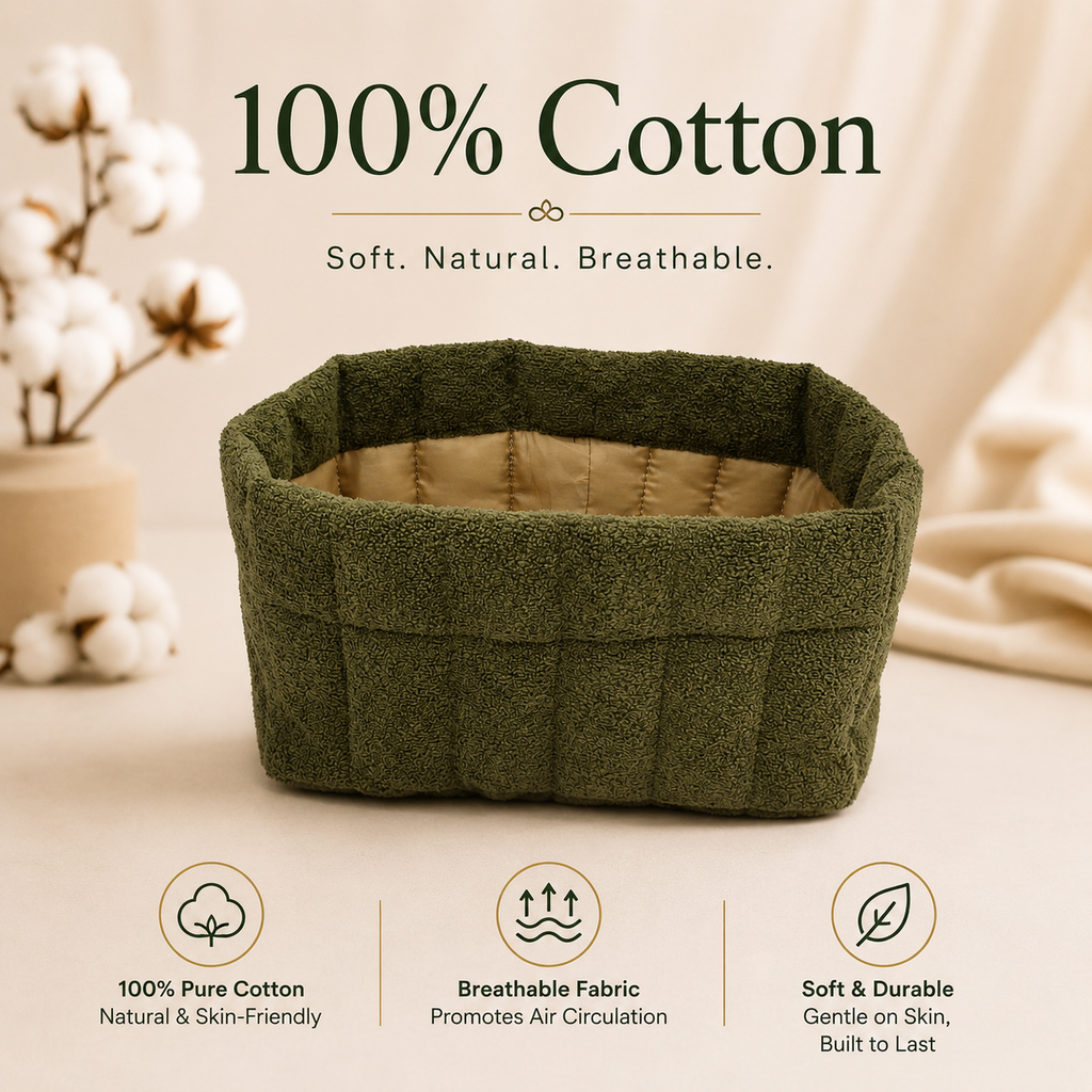 “Soft Organizer” - Medium Nest Storage Basket (Olive Green)