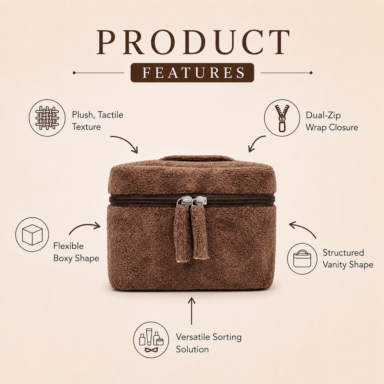 "Mocha Cake"- Vanity Pouch