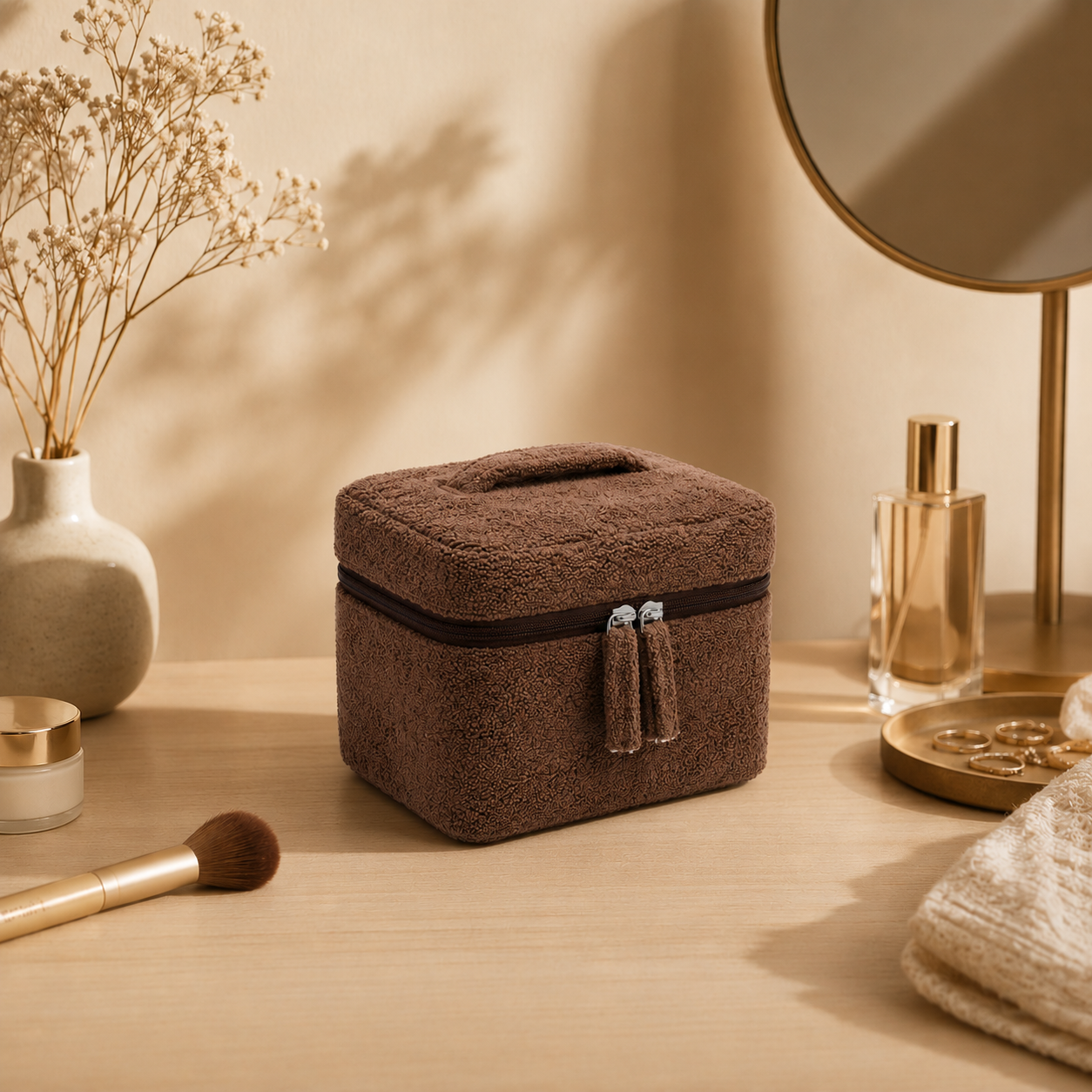 "Mocha Cake"- Vanity Pouch