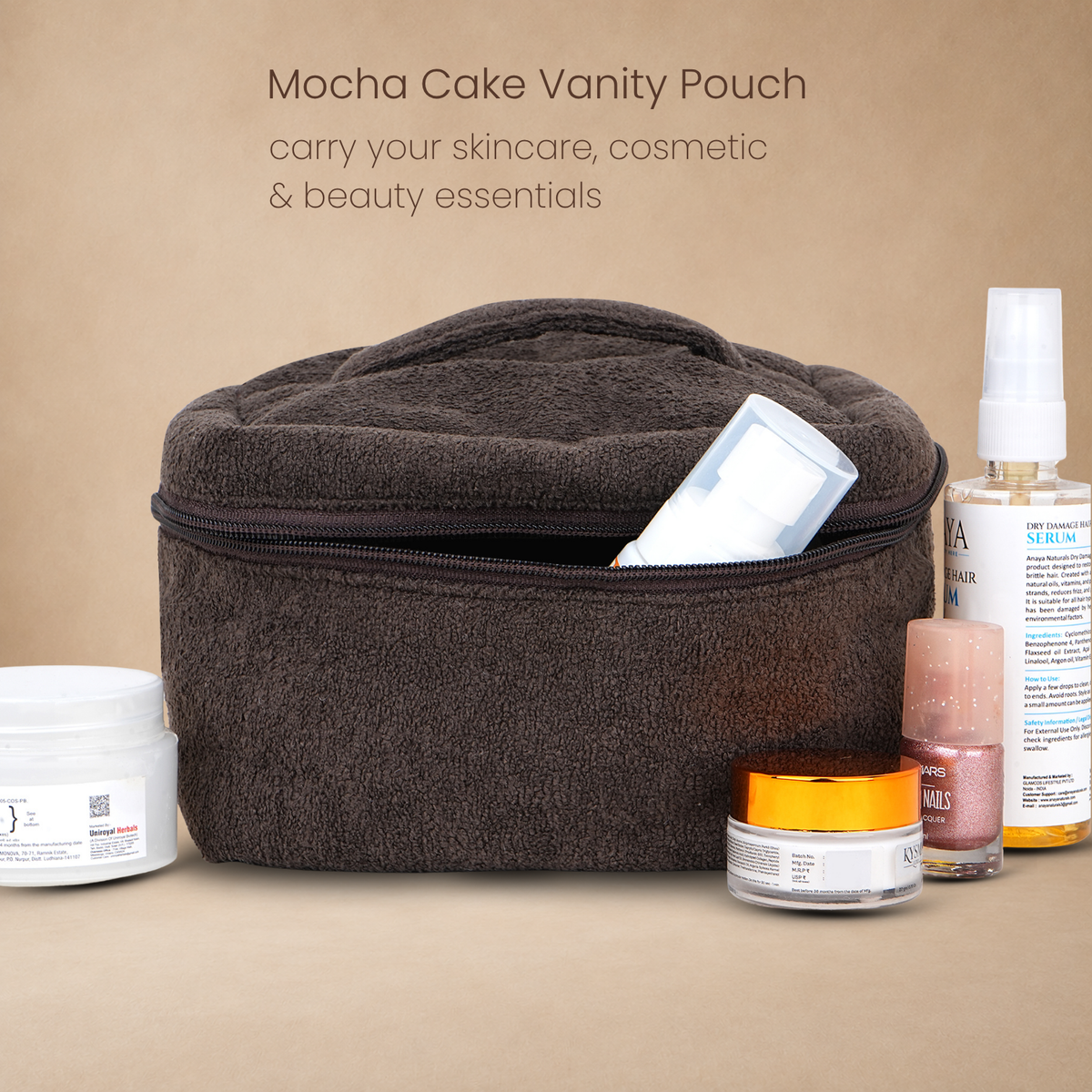 "Mocha Cake"- Vanity Pouch