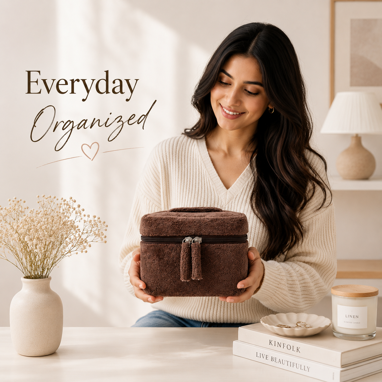 "Mocha Cake"- Vanity Pouch