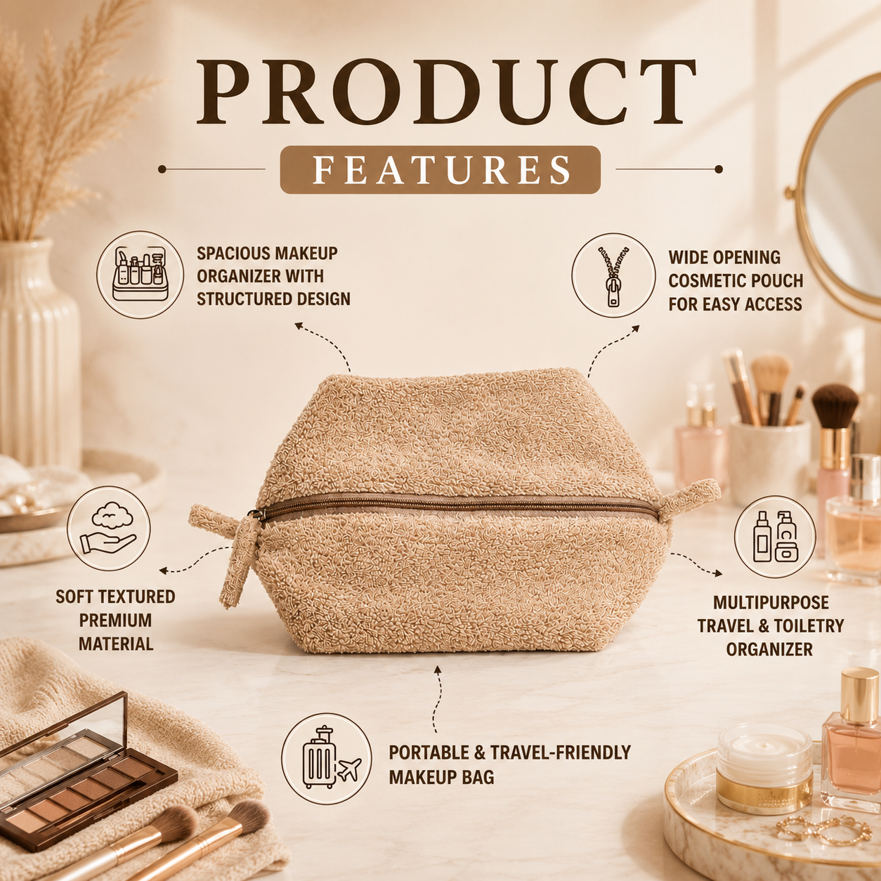 "Oat Milk"- Cloud Travel Pouch