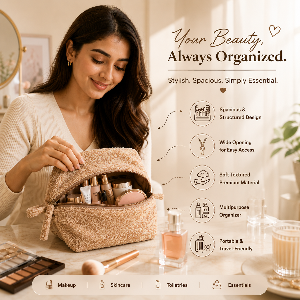 "Oat Milk"- Cloud Travel Pouch