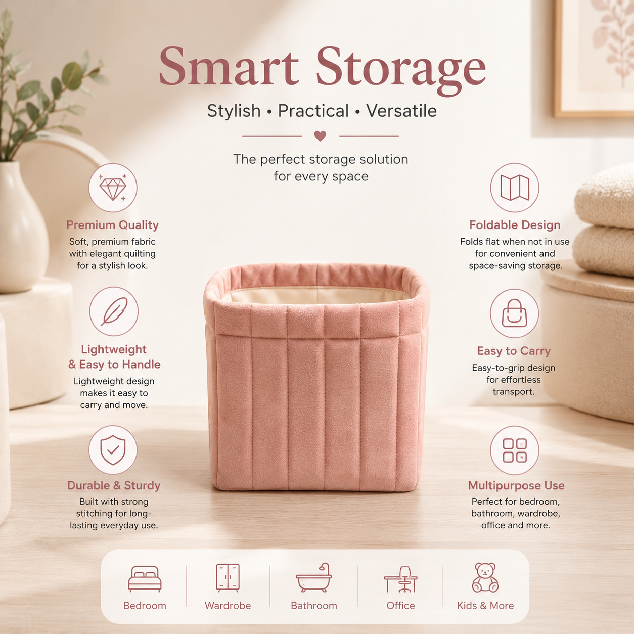 "Rosé"- Nest Storage Basket