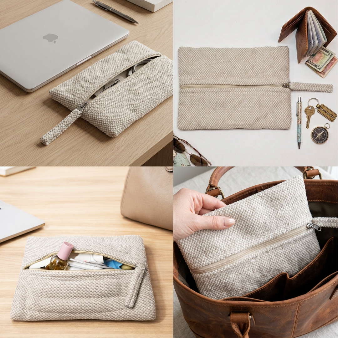 "The Biscotti"- Mini Rectangular Travel Pouch